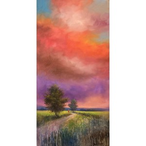 Tahir Bilal Ummi, 18 x 36 Inch, Oil on Canvas, Landscape Painting, AC-TBL-121 Tahir Bilal Ummi, 18 x 36 Inch, Oil on Canvas, Landscape Painting, AC-TBL-121